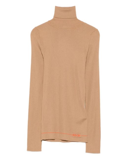 Moncler Natural Geripptes Strickoberteil