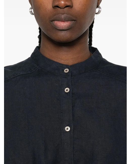 Marc O' Polo Blue Button-Front Midi Dress