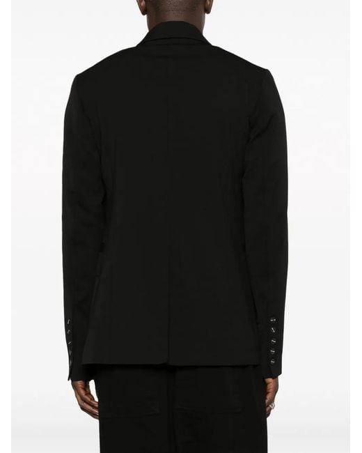 Thom Krom Black Long-Sleeved Single-Breasted Blazer for men