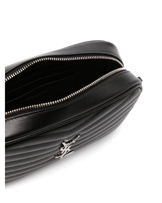 Saint Laurent Black Lou Mini Matelassé Leather Shoulder Bag
