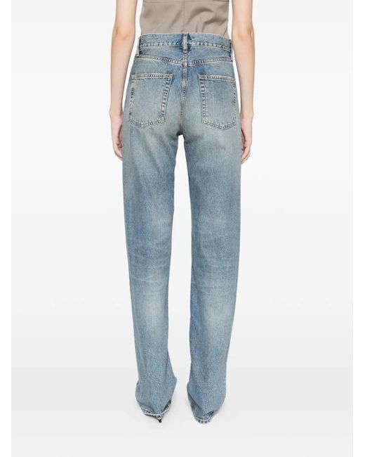 FRAME Blue The Stack Trousers