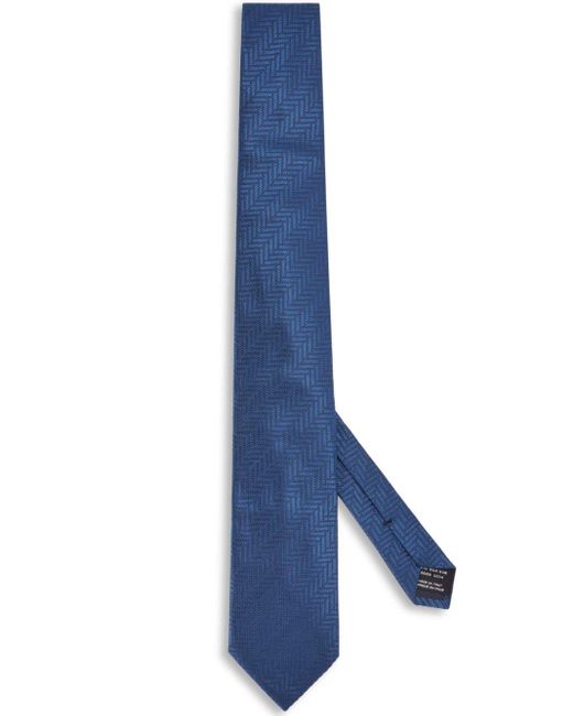 Corbata en jacquard Tom Ford de hombre de color Blue