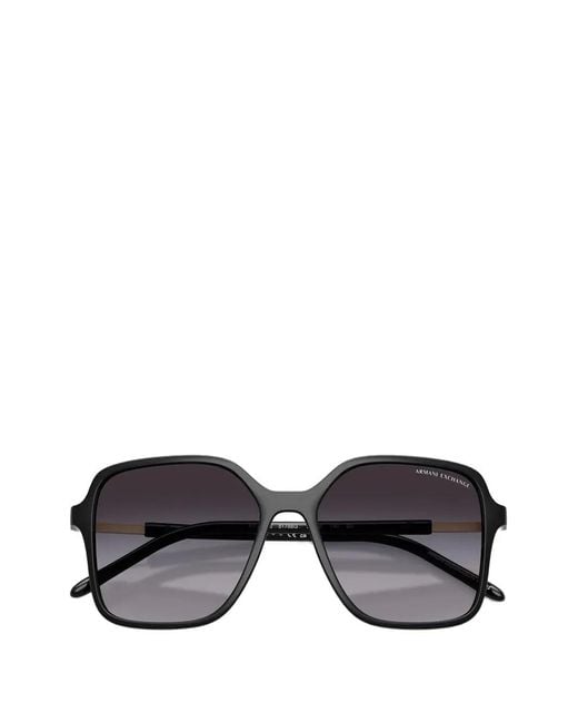 ARMANI EXCHANGE Black Lunettes De Soleil À Monture Carrée