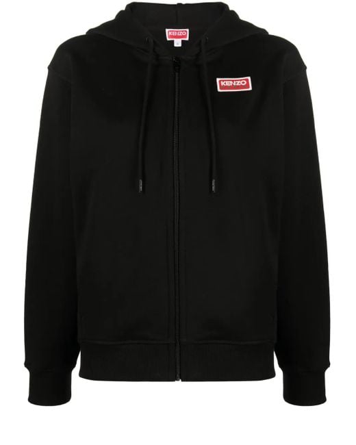 KENZO Black Kapuzenjacke Mit Logo-Print