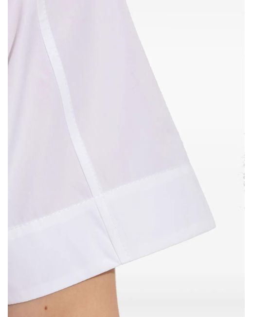 Top A Maniche Corte di Alexander McQueen in White