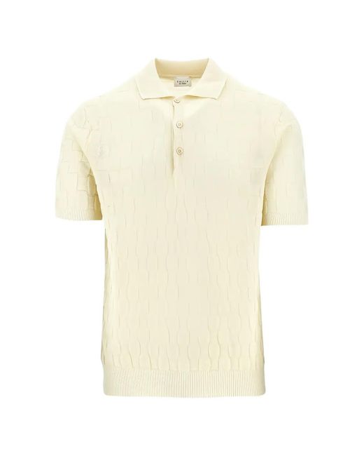 GALLIA Natural Textured-Knit Short-Sleeve Polo Shirt for men