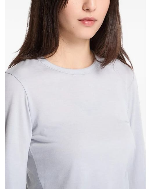 Y-3 White Cinched Draped Top
