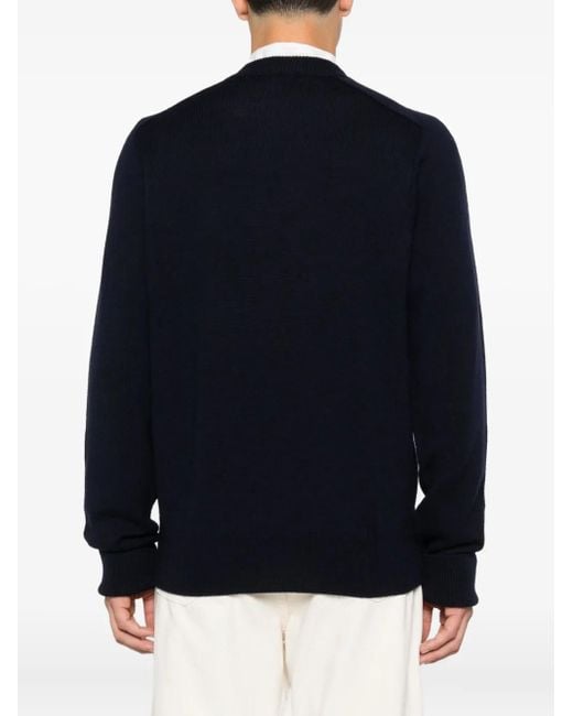 Studio Nicholson Black V-Neck Sweater for men