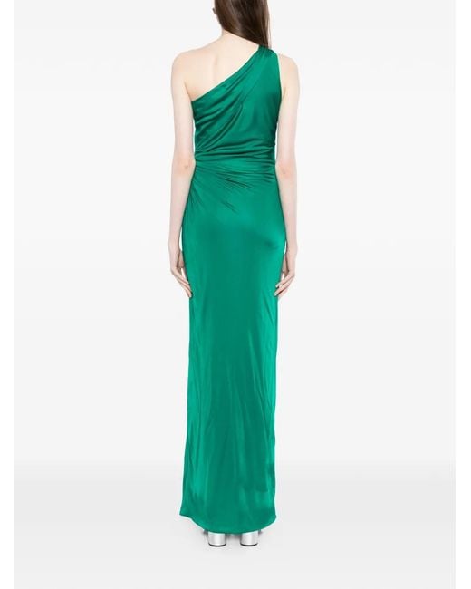 Versace Green Draped Gown Dress