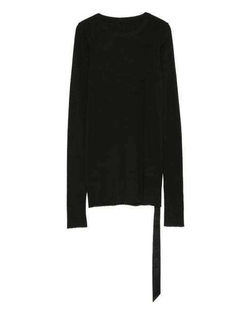 Top con detalle de lazo y manga larga Rick Owens de color Black