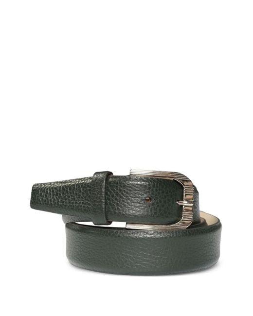 Brunello Cucinelli テクスチャードレザー ベルト Green