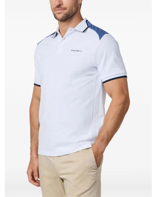 Polo Con Logo di Hackett in White da Uomo