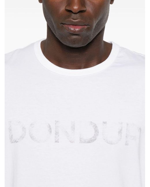 T-shirt en coton à logo imprimé Dondup pour homme en coloris White