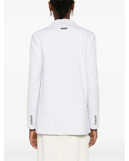 Peserico Blue Single-Breasted Blazer