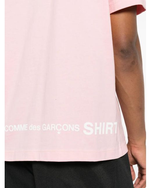 Comme des Garçons Pink T-Shirt À Logo Imprimé for men