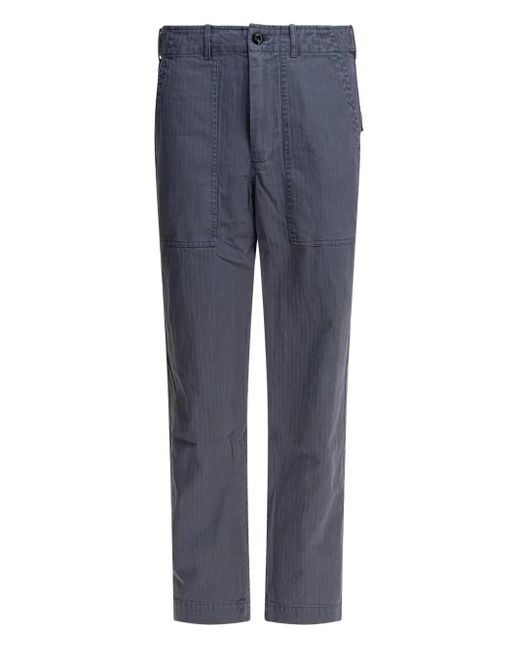 Alex Mill Blue Patch-Pockets Trousers for men