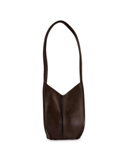 Hereu White Calella Distressed Leather Shoulder Bag for men