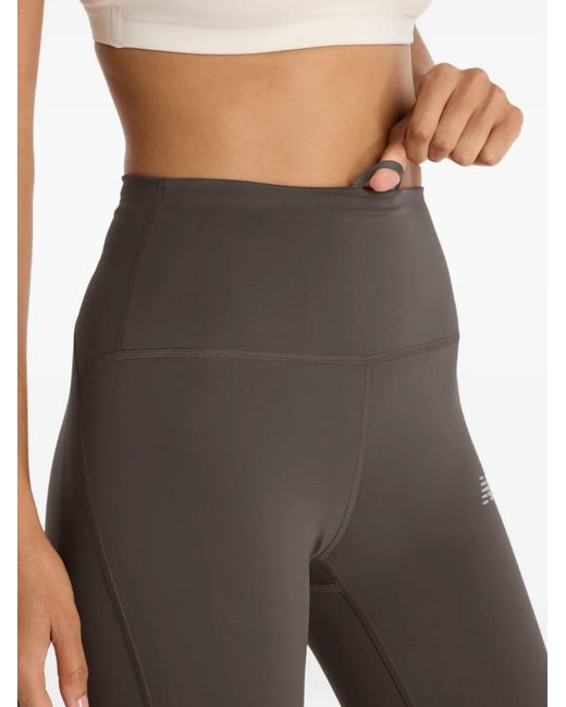 New Balance Gray Nb Harmony Stripe Detail Leggings