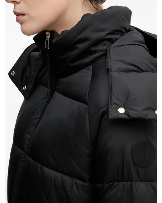 Joop! Black Hooded Padded Coat