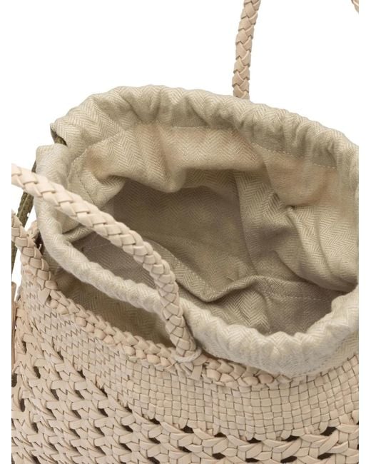 Dragon Diffusion Natural Santa Cano Woven-Leather Tote Bag