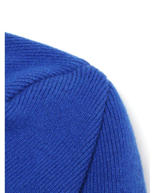 Adererror Blue Logo-appliqué Ribbed-knit Beanie