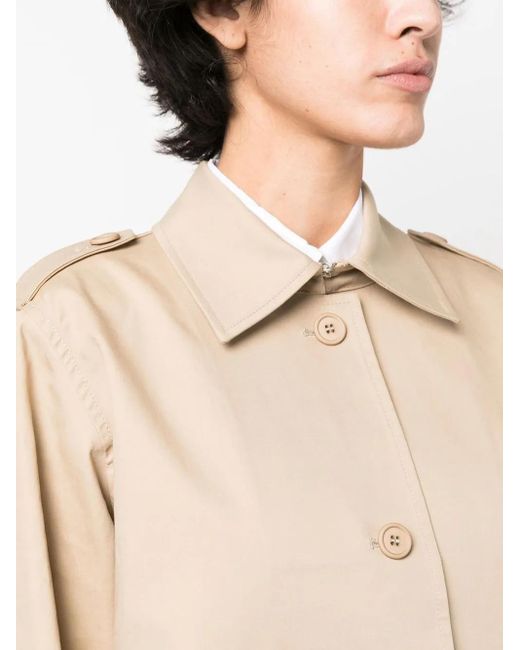 Manteau Mi-Long À Simple Boutonnage A.P.C. en coloris Natural