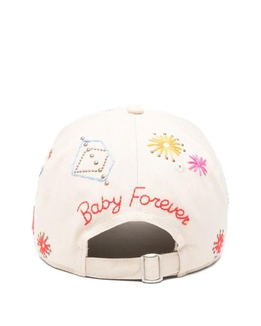 DSquared² Pink Embroidered Studded Cap