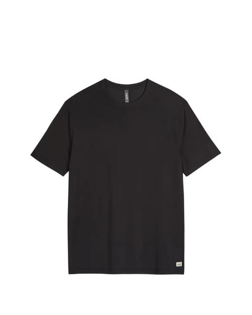 vuori Black T-Shirt À Patch Logo for men