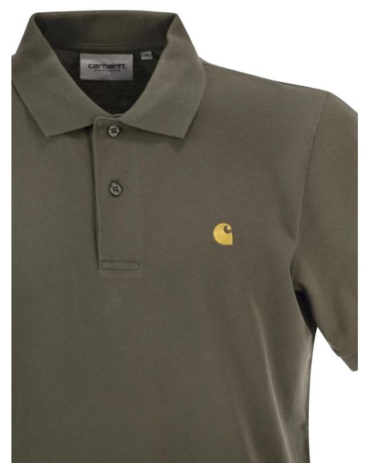 Carhartt Green Chase Pique Polo Shirt for men