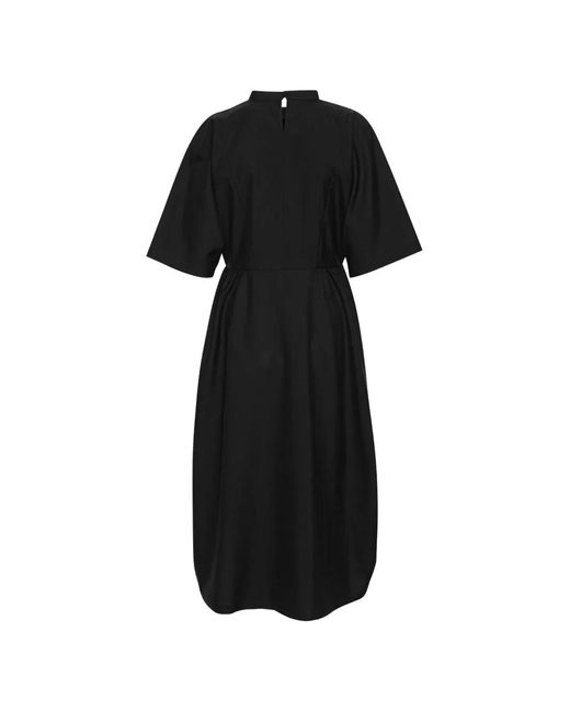 Henrik Vibskov Black Very Turtle Short-Sleeves Asymmetric Dress