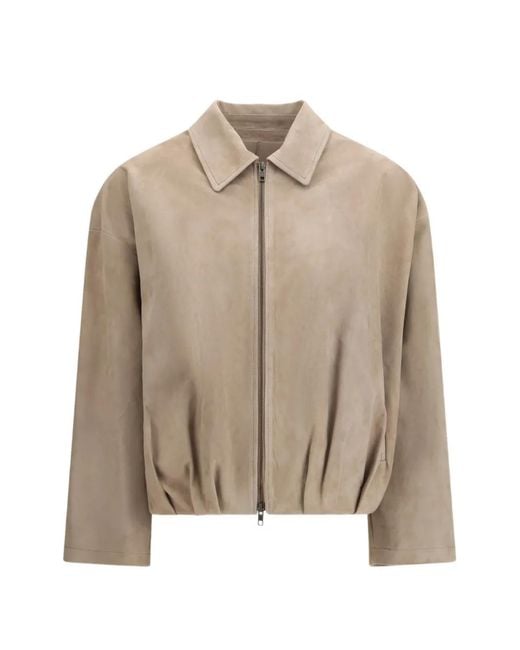 Salvatore Santoro Natural Suede Bomber Jacket