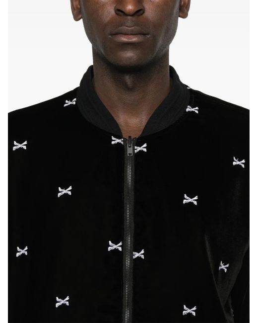 (w)taps Black Gutter Reversible Bomber Jacket for men