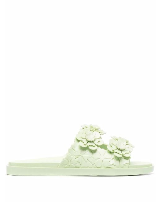Viktor & Rolf Green X Melissa Blossom Wide Slip-On Sandals