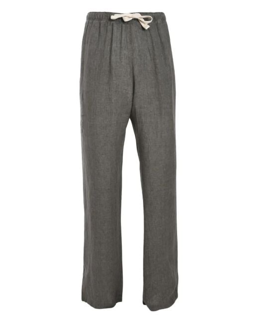Palm Angels Gray Drawstring-Waist Trousers for men