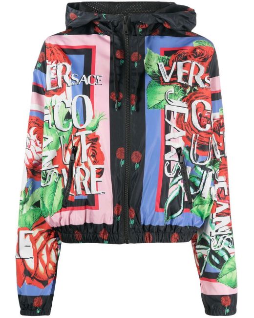 Versace Jeans Couture Logo-print Bomber Jacket in Red | Lyst