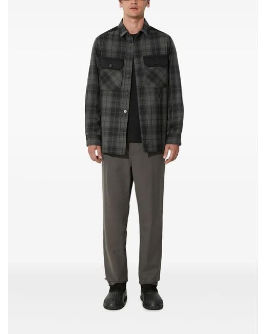 Neil Barrett Black Check-Pattern Shirt Jacket for men