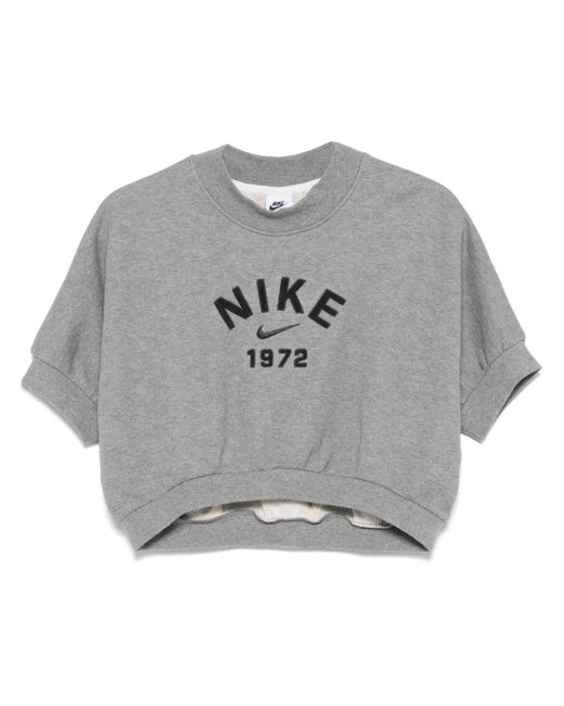 Nike クロップドトップ Gray