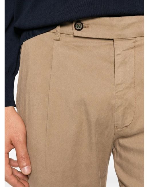 Berwich Natural Pleated Trousers for men