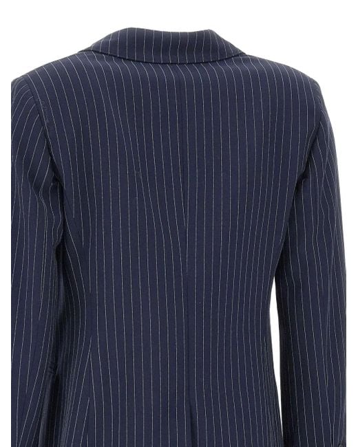 Marella Blue Sakko mit Nadelstreifen-Print