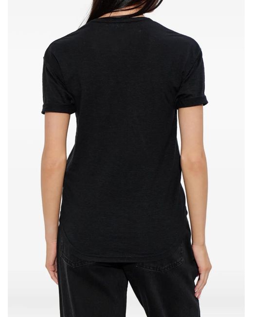 Isabel Marant Black Logo-Detail T-Shirt