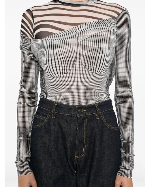 Jean Paul Gaultier The Draped Body Morphing ボディスーツ Gray