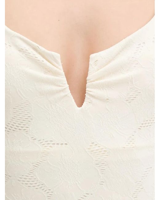 Rip Curl White Oasis Floral-Lace Swimsuit
