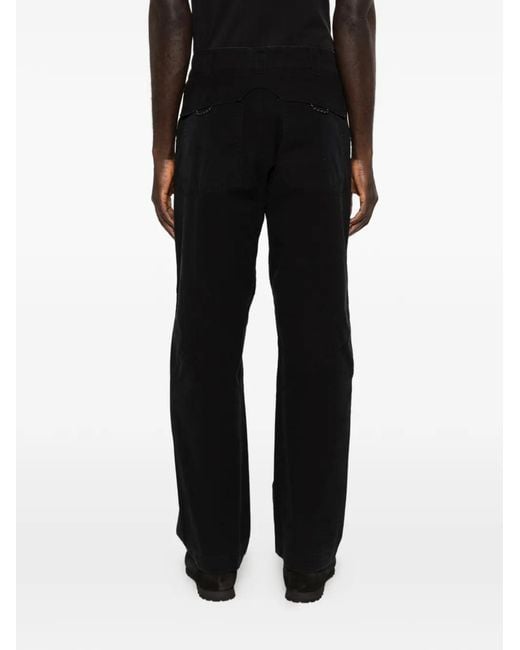 Roa Black Pantalon Crimp Shaped En Coton for men