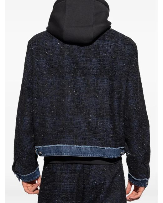 メンズ DSquared² チェーントリム ツイードジャケット Blue