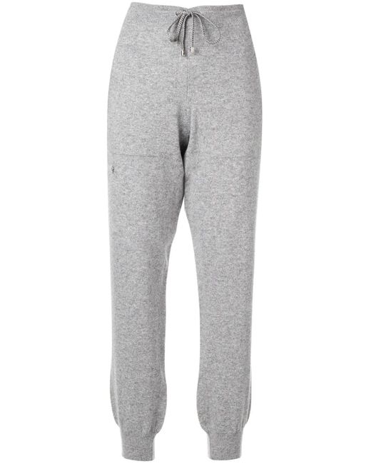 Barrie Gray Drawstring Cashmere Track Pants