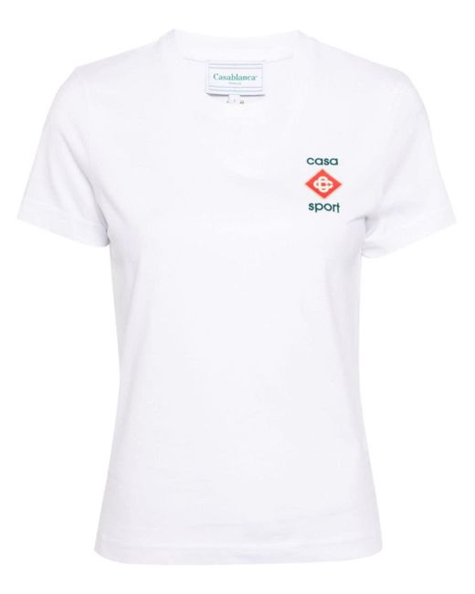 Casablancabrand Twee Casa Sport T-shirts Van Biologisch Katoen in het White