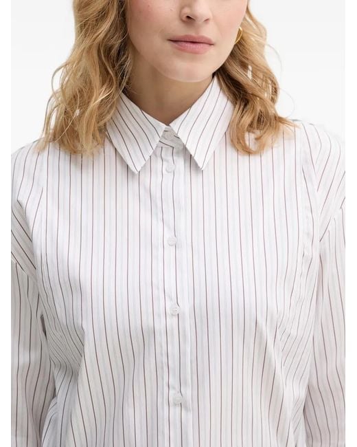 Sisley Gestreepte Blouse in het White