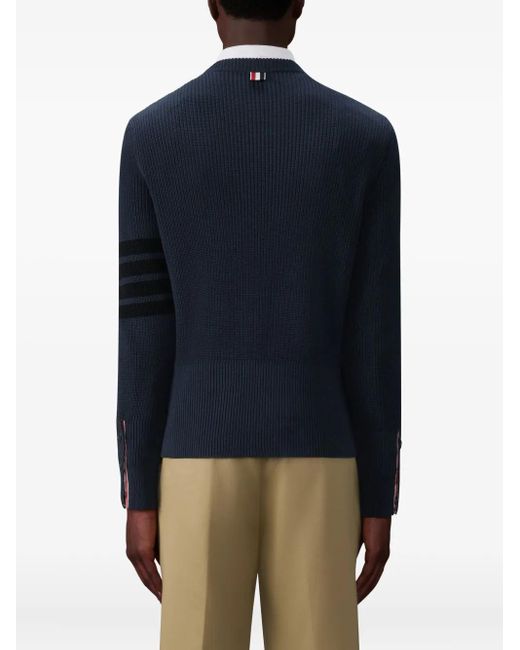 Thom Browne Blue 4-Bar Sweater for men