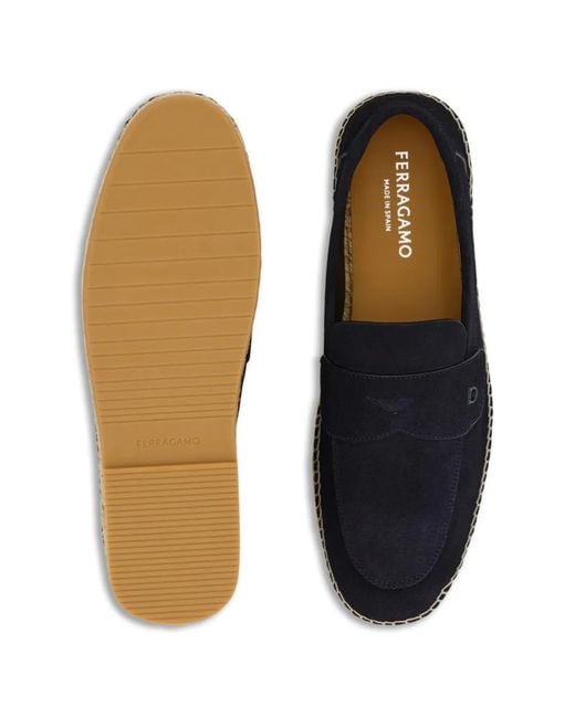Ferragamo Blue Espadrilles Loafers for men