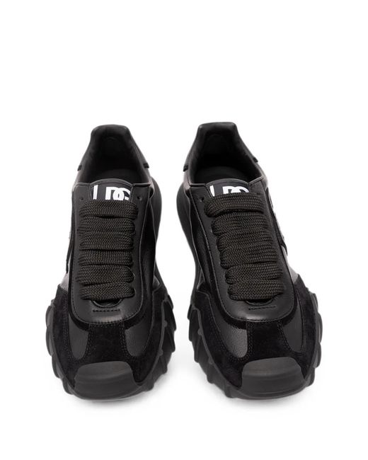 Dolce & Gabbana Black Dg Athletic Logo Low-Top Sneakers for men